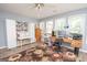 Home office with built-in shelving and ample workspace at 611 Bernhard Rd, Fayetteville, GA 30215