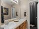 Bathroom with double vanity and walk-in shower at 2169 Parador Bnd, Mcdonough, GA 30253