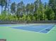 Two well-maintained tennis courts at 116 Centennial Dr, Peachtree City, GA 30269