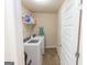 Convenient laundry room with washer, dryer, and shelving at 11849 Lovejoy Crossing Blvd, Hampton, GA 30228