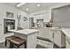 Elegant kitchen boasting an island and upgraded finishes at 12021 Scottish Ct, Fayetteville, GA 30215