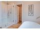 Bathroom with a walk-in shower and a soaking tub at 205 Weldon Rd # 44, Mcdonough, GA 30253