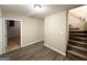 Unfinished basement with stairs and extra room at 2798 Engle Nw Rd, Atlanta, GA 30318