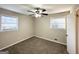 Bedroom with neutral walls, carpet floors and window with blinds at 3568 Glenview Cir, Atlanta, GA 30331