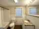 Updated bathroom with granite countertop and new fixtures at 3800 Clovis Nw Ct, Atlanta, GA 30331