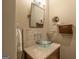 Bathroom with glass vessel sink and granite countertop at 320 Massengale Rd, Brooks, GA 30205