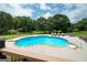 Expansive freeform pool with a view of the surrounding landscape at 1600 Pinehurst Rd, Grayson, GA 30017