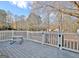 Deck with picnic table and view of backyard at 435 Crabapple Rd, Fayetteville, GA 30215