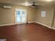 Spacious finished basement featuring vinyl flooring and French doors at 2193 Hiram Douglasville Hwy, Hiram, GA 30141