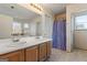 Bathroom with double vanity and a separate shower at 453 Camp Hill Ln, Jonesboro, GA 30238