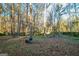 Large backyard with wooden fence and mature trees at 9025 Huntwood Ln, Riverdale, GA 30274