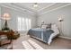 Bedroom with plush carpet and plantation shutters at 745 Woodscape Trl, Johns Creek, GA 30022