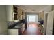 Kitchen with dark countertops and white cabinets at 221 Lakeview Dr, Stockbridge, GA 30281