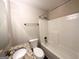 Clean bathroom with tub, toilet and granite vanity at 3444 Orchard Cir, Decatur, GA 30032