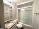 Clean bathroom with granite vanity and shower/tub combo at 3444 Orchard Cir, Decatur, GA 30032