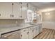 White kitchen cabinets, granite countertops, and a window overlooking the outdoors at 2371 Oakridge Court, Decatur, GA 30032