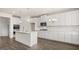 Modern kitchen with white cabinets, island, and stainless steel appliances at 663 Edgar St # 25, Hampton, GA 30228