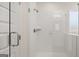 Large walk-in shower with glass enclosure at 663 Edgar St # 25, Hampton, GA 30228