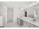 Elegant bathroom with double vanity and large shower at 1723 Goodwin, Hampton, GA 30228