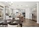 Modern kitchen with gray cabinets, island, and stainless steel appliances at 1723 Goodwin, Hampton, GA 30228