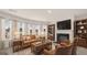 Cozy living room featuring a fireplace and leather furniture at 1723 Goodwin, Hampton, GA 30228
