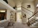 Elegant staircase with open floor plan view at 98 Gleneagles Dr, Fayetteville, GA 30215