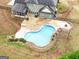 Aerial view of house with pool and patio at 209 Enfield Ln, Mcdonough, GA 30252