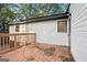 Wooden deck with railing, offering a view of the backyard at 254 Hardy Rd, Brooks, GA 30205