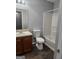 Clean bathroom with tub and vanity at 2395 Brianna Dr, Hampton, GA 30228