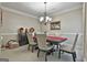 Formal dining room with chandelier and seating for six at 365 Pendleton Trl, Tyrone, GA 30290