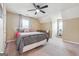 Secondary bedroom with ceiling fan and neutral decor at 153 Stone Creek Dr, Dallas, GA 30157