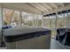 Hot tub on deck with lake view at 480 Mitchell Rd, Covington, GA 30014