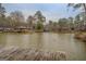 Stunning view of the lake from a wooden dock at 480 Mitchell Rd, Covington, GA 30014