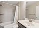 Simple bathroom with shower/tub combo at 613 Cork St, Woodstock, GA 30188