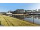 Waterfront property with pond view and lawn at 613 Cork St, Woodstock, GA 30188