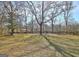 Open backyard with wooden fence and tall trees at 33 Ball St, Moreland, GA 30259