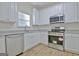 Modern kitchen with stainless steel appliances and granite countertops at 33 Ball St, Moreland, GA 30259