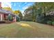 Brick house exterior showcasing a covered patio and expansive green space at 248 Montrose Dr, Mcdonough, GA 30253