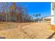 Large backyard with grass and trees at 278 Deer Creek Run # 3-12, Moreland, GA 30259