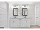 Double vanity with quartz countertop and mirrors at 278 Deer Creek Run # 3-12, Moreland, GA 30259