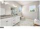 Elegant bathroom with double vanity and large shower at 5158 Noble Village Way # 35, Lilburn, GA 30047
