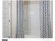 Shower stall with geometric patterned curtain at 5158 Noble Village Way # 35, Lilburn, GA 30047
