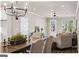 Elegant dining area with a chandelier and hardwood floors at 5158 Noble Village Way # 35, Lilburn, GA 30047