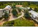 Aerial view of the property, showing the main house and equestrian facilities at 460 Dixie Rd, Covington, GA 30014