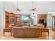 Living area with stone fireplace and hardwood floors at 460 Dixie Rd, Covington, GA 30014