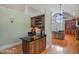 Home office with built-in cabinetry and black countertop at 460 Dixie Rd, Covington, GA 30014