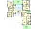 Second floor plan showing bedrooms, baths & sundecks at 5092 Derrick Rd, South Fulton, GA 30349