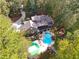 Aerial view of house, pool, and backyard at 1199 Old Lathemtown Rd, Canton, GA 30115