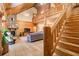 Spacious living room with vaulted ceilings, stone fireplace and hardwood floors at 1785 Whitley Rd, Dacula, GA 30019