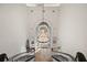 Grand entryway with a stunning crystal chandelier and double staircase at 4571 Columns Se Dr, Marietta, GA 30067